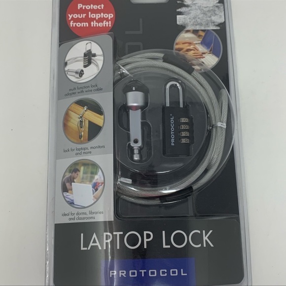 LAST1! NEW IN BOX! Protocol Laptop Lock For Work or Home Great for College! - Picture 3 of 5